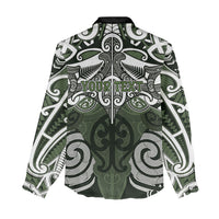 Personalised Maori Ngati Awa Women Casual Shirt Silver Fern Kowhaiwhai Art