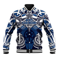 Personalised Maori Ngati Kahungunu Baseball Jacket Silver Fern Kowhaiwhai Art