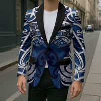 Personalised Maori Ngati Kahungunu Blazer Silver Fern Kowhaiwhai Art