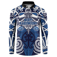 Personalised Maori Ngati Kahungunu Button Sweatshirt Silver Fern Kowhaiwhai Art