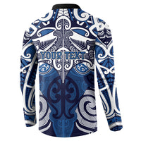 Personalised Maori Ngati Kahungunu Button Sweatshirt Silver Fern Kowhaiwhai Art
