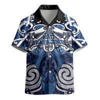 Personalised Maori Ngati Kahungunu Kid Hawaiian Shirt Silver Fern Kowhaiwhai Art
