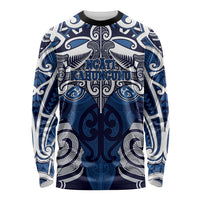 Personalised Maori Ngati Kahungunu Long Sleeve Shirt Silver Fern Kowhaiwhai Art