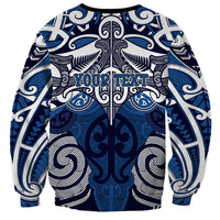Personalised Maori Ngati Kahungunu Sweatshirt Silver Fern Kowhaiwhai Art