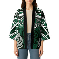 Personalised Maori Ngati Maniapoto Kimono Silver Fern Kowhaiwhai Art