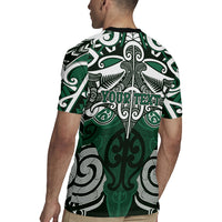 Personalised Maori Ngati Maniapoto Rugby Jersey Silver Fern Kowhaiwhai Art