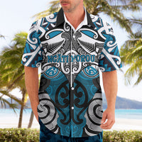 Personalised Maori Ngati Porou Hawaiian Shirt Silver Fern Kowhaiwhai Art