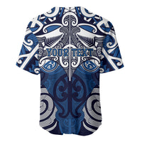 Personalised Maori Ngati Tuwharetoa Baseball Jersey Silver Fern Kowhaiwhai Art