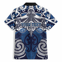 Personalised Maori Ngati Tuwharetoa Hawaiian Shirt Silver Fern Kowhaiwhai Art