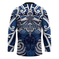 Personalised Maori Ngati Tuwharetoa Hockey Jersey Silver Fern Kowhaiwhai Art