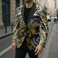 Personalised Maori Ngati Whatua Blazer Silver Fern Kowhaiwhai Art