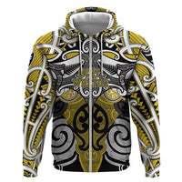 Personalised Maori Ngati Whatua Hoodie Silver Fern Kowhaiwhai Art