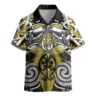 Personalised Maori Ngati Whatua Kid Hawaiian Shirt Silver Fern Kowhaiwhai Art