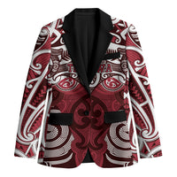 Personalised Maori Te Arawa Blazer Silver Fern Kowhaiwhai Art