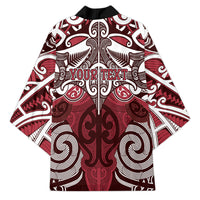 Personalised Maori Te Arawa Kimono Silver Fern Kowhaiwhai Art