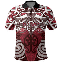 Personalised Maori Te Arawa Polo Shirt Silver Fern Kowhaiwhai Art