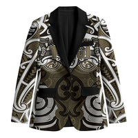 Personalised Maori Waikato Tainui Blazer Silver Fern Kowhaiwhai Art