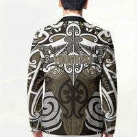Personalised Maori Waikato Tainui Blazer Silver Fern Kowhaiwhai Art