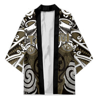 Personalised Maori Waikato Tainui Kimono Silver Fern Kowhaiwhai Art
