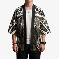 Personalised Maori Waikato Tainui Kimono Silver Fern Kowhaiwhai Art