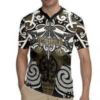 Personalised Maori Waikato Tainui Rugby Jersey Silver Fern Kowhaiwhai Art