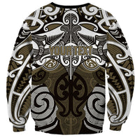 Personalised Maori Waikato Tainui Sweatshirt Silver Fern Kowhaiwhai Art