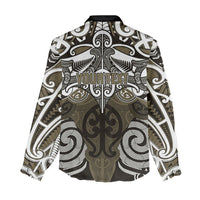 Personalised Maori Waikato Tainui Women Casual Shirt Silver Fern Kowhaiwhai Art