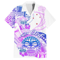 Kia Ora Maori New Zealand Pastel Family Matching Long Sleeve Bodycon Dress and Hawaiian Shirt Sun Ta Moko Lilac Version LT01 Dad's Shirt - Short Sleeve Purple - Polynesian Pride