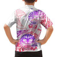 Kia Ora Maori New Zealand Pastel Kid Hawaiian Shirt Sun Ta Moko Sweet Version LT01 - Polynesian Pride