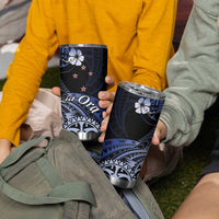 Aotearoa Kia Ora New Zealand Ta Moko Blue Version Tumbler Cup