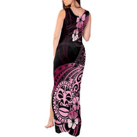 Aotearoa Kia Ora New Zealand Ta Moko Pink Version Tank Maxi Dress LT01 - Polynesian Pride
