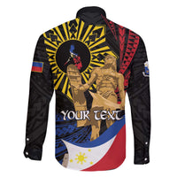 Personalized Lapulapu The First Filipino Hero Family Matching Off The Shoulder Long Sleeve Dress and Hawaiian Shirt Polynesian Pattern