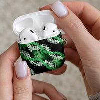Puakenikeni Maile Lei AirPods Case Frangipani Green Tropical Leaves