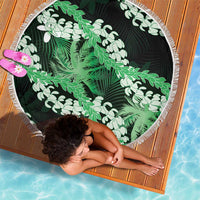 Puakenikeni Maile Lei Beach Blanket Frangipani Green Tropical Leaves