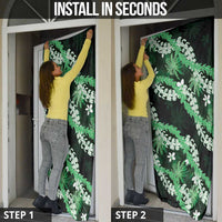 Puakenikeni Maile Lei Door Cover Frangipani Green Tropical Leaves