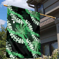 Puakenikeni Maile Lei Garden Flag Frangipani Green Tropical Leaves
