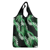 Puakenikeni Maile Lei Grocery Bag Frangipani Green Tropical Leaves