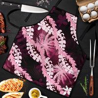 Puakenikeni Maile Lei Apron Frangipani Pink Tropical Leaves