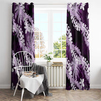 Puakenikeni Maile Lei Window Curtain Frangipani Purple Tropical Leaves LT01 - Polynesian Pride