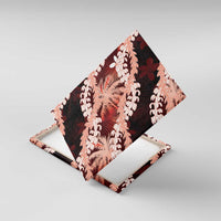 Puakenikeni Maile Lei Canvas Wall Art Frangipani Red Tropical Leaves