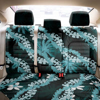 Puakenikeni Maile Lei Back Car Seat Cover Frangipani Turquoise Tropical Leaves