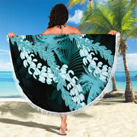 Puakenikeni Maile Lei Beach Blanket Frangipani Turquoise Tropical Leaves
