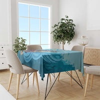 Personalized Hawaii Sea Turtle Tablecloth Hawaii Map Ocean Vibes