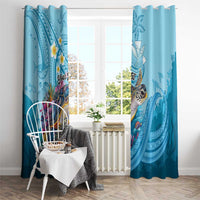 Personalized Hawaii Sea Turtle Window Curtain Hawaii Map Ocean Vibes