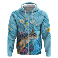 Personalized Hawaii Sea Turtle Zip Hoodie Hawaii Map Ocean Vibes
