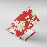 Hawaii Hibiscus Plumeria Red Canvas Wall Art Polynesian Pattern