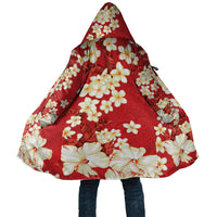 Hawaii Hibiscus Plumeria Red Cloak Polynesian Pattern