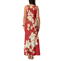 Hawaii Hibiscus Plumeria Red Family Matching Tank Maxi Dress and Hawaiian Shirt Polynesian Pattern