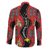 Papua New Guinea 50th Independence Family Matching Off The Shoulder Long Sleeve Dress and Hawaiian Shirt PNG Batik Pattern LT01 - Polynesian Pride