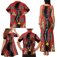 Papua New Guinea 50th Independence Family Matching Tank Maxi Dress and Hawaiian Shirt PNG Batik Pattern LT01 - Polynesian Pride